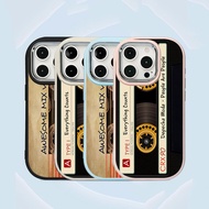 SM177 Original Retro Cassette Tape art Plating TPU Casing for OPPO A55 5G F9 A9 F11 Pro Reno2 F Reno2 Z Reno4 Electroplate Lens Frame Soft Case Cover