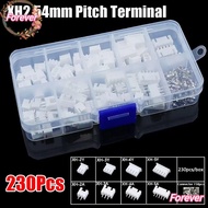 FOREVER 230Pcs 2.54mm Pitch Terminal, XH2.54 Housing Kit Pin Connector, Durable 4 Value Male And Fem