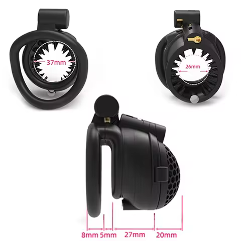 Breathable Lightweight Chastity Cage Lock for Men Hypoallergenic Resin Design Secure Chastity Device