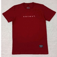 Anyway Short T-Shirt "anyway" Maroon 741