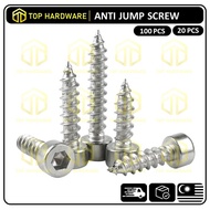 TOP🇲🇾 Anti Jump Aluminium Screw Cabinet Wardrobe Skru Aluminum Armor Coat Alloy Steel Socket Head Ca