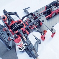 Dgw Chassis Mobil Rc On-Road Drift 4wd 1 / 10 Bahan Metal + Carbon