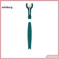 <salzburg>  Pet Toothbrush Three Sided Multi-angle Cleaning Plastic Dog Soft Bristle Toothbrush for 