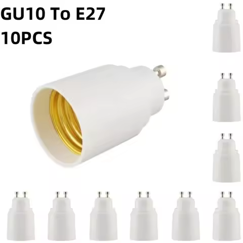 JOYINLED 10PCS GU10 To E27 LED Light Bulb Adapter Holder Converter Socket Light Bulb Lamp Holder Ada
