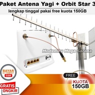 As12 Paket Antena Yagi Extreme 3 + Home Router Telkomsel Orbit Star 3