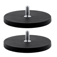 (QCMY) 2Pcs Strong Magnetic Magnet Round Coated Base M5 Mount for SLR Camera Car Roof LED Light Bar