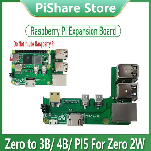 Raspberry Pi Zero 2w to 3B / 4B interface adapter Zero to Pi0 USB HUB RJ45 HAT Zero to Pi3 / PI4 / P