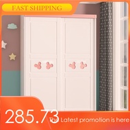 LIVECABIN Home Bedroom Storage Wardrobe Kids Cupboard Baby Wardrobe 2 Door Wardrobe Sliding Door Sim