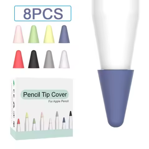 8pcs Soft Silicone Replacement Tip Case For Apple Pencil Touch Screen Stylus Pen Case Nib Protective