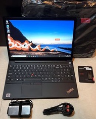 真 95%新 Lenovo Thinkpad E15, 10代 i7-10510U, 16GB. 全新 512G SSD + 1TB HDD, 15.6吋, 原版Win10 PRO, 新原裝電腦袋.