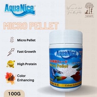 AquaNice Micro Pellet / Small fish food / Guppy fish food / Betta fish food - 100g