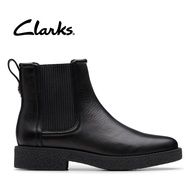 Clarks Womens Nella Top Chelsea Boots - Black Leather