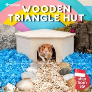 Niteangel Hamster House Hideout for Hamsters Gerbils Mice (Triangle-Shaped Hamster Hut)