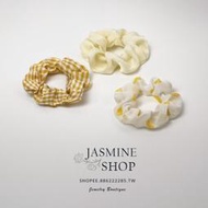 台灣現貨【Jasmine Shop】韓國溫柔黃色大腸圈 綁頭髮  豬大腸髮圈 女 髮束 韓系少女仙女頭繩  小清新簡約頭