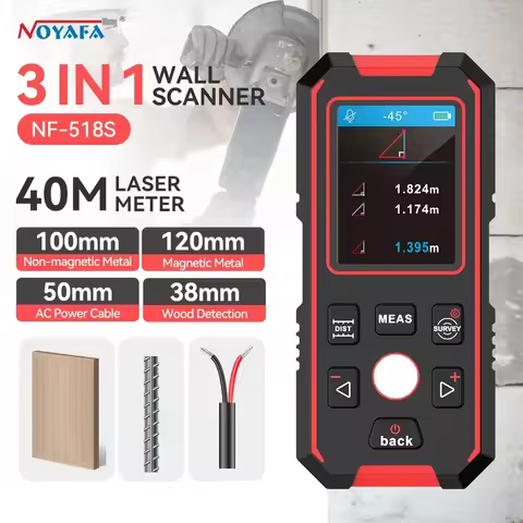 NF-518S Industrial Metal Detectors Metal Detector AC Cable Metal Pipes Rebar Multifunctional Wall De