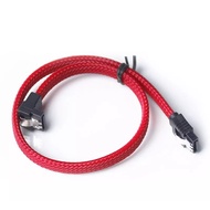 SATA3.0 6G Transmission Cable 50CM Hard Drive Connect To Motorboard Data Flat Double Shrapnel L-Shap