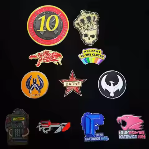 CSGO CS:GO Counter Strike Howl Pin Ten Year Veteran Coin WELCOME TO THE CLUTCH 14 Katowice Titan C4 