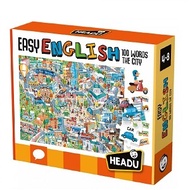 HEADU Easy English 100 Words - The City (Educational Puzzles) 4 to 8y+ HD21000