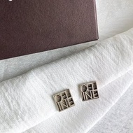 【日本直送 精品二手包】CELINE 賽琳 耳環 銀色 Logo vintage 古董 老品 iudp3b