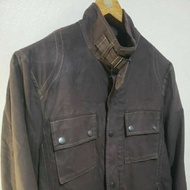Jacket 1 Polyester Brown Suede Chamois U.P renoma Size 40 Length 27 Inches B016711/X1