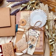 [DOKI] 53pcs Scrapbook Journaling Journal Kit Journal Kit Vintage Diary Paper Decoration