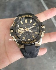 Montres Company 香港註冊公司 (31年老店) 卡西歐 CASIO G-Shock 碳核心防護構造 200米防水 黑金色  GSTB400 GSTB400GB GST-B400 GST-