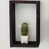 Wall Shelf Size 30 * 19 * 7 Cm Real Wood Frame 1 (Imported Oak Hard Texture) Easy To Install No Dril