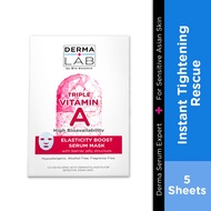 DERMA LAB Triple Vitamin A Elasticity Boost Serum Mask 25ml x 5 Sheets