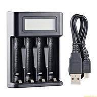 SUN 4 Slot  LR03  Charger LCD Display Charger for NiMH  LR03 Rechargeable Batteries 4 Slot Individua
