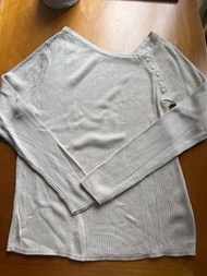 Sense of Place Ribbed Top with Button Detail