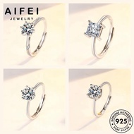 AIFEI JEWELRY Original Adjustable Moissanite Ring 925 Women Cincin Silver Diamond Fashion Perempuan M150
