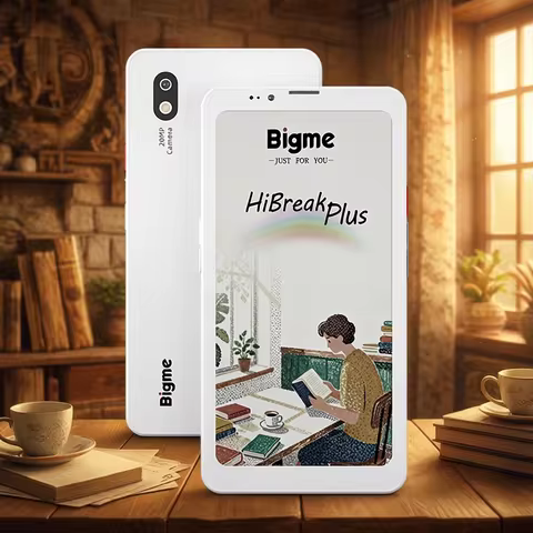Bigme Hibreak Plus Ereader, 6.13' Color EPaper Screen with 53FPS, Android 14, 4+64GB, 4G Dual SIM Eb
