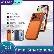 New 4G Mini Smartphone Android 12.0 OS 2GB RAM 16GB ROM 4" Fullview Display Dual SIM Facial Unlock G