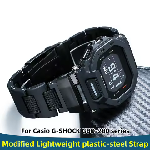 Modified Lightweight Plastic-Steel Watch Band For Casio G-SHOCK GBD-200 Series Men's Outdoor Sports 