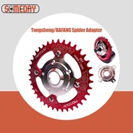 ❈E-bike Chain Wheel 32T 34T 36T 38T Red Black Chain Ring Spider Adapter For Tongsheng/BAFANG Mid Dri