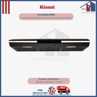 Rinnai RH-S3059-PBW Slimline Hood Sleek &amp; Stylish Matte Black Led Design