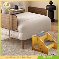 [Ihoce] Wooden Pet Stairs Pet Dog Stairs Ladder for Small Dogs Cats Older Cats Home