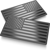 1 Pair 3D American Flag Car Decals, 5"x3" Small US Bumper Emblem Stickers, Left & Right Adhesive Bad