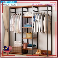 A#59 Cloth Wardrobe Cabinet Cloth Storage Cabinet Modern Style MDF (L60/90/120 x W30 x H140cm) Rak B