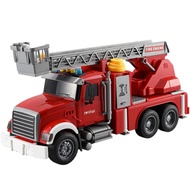 Fire Truck Toy for Kids - Fire Engine Truck with Water Spraying Hose Rotating Ladder  Lights & Sound