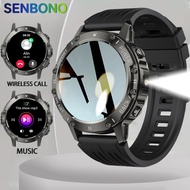 Men's Fashion Full Touch Round Smart Watch, Fashion Digital Watch with Multiple Sports Modes, Sports