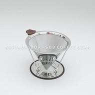 V60 Cone Coffee Filter - Stainless Steel V60 Coffee Dripper