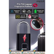 Anytek P16 TSA Travel Luggage Fingerprint Padlock TSA Padlock Bag lock TSA Lock