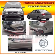 PROTON SAGA FACELIFT 2019-2021 DRIVE68 STYLE SKIRT LIP BODYKIT (D68,68) FRONT SKIRT / SIDE SKIRT / R