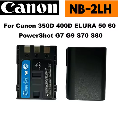Original NB-2L NB 2L NB-2LH NB2L NB2LH 720mAh Camera Battery For Canon 350D 400D ELURA 50 60 PowerSh