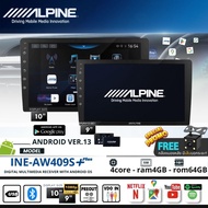 ALPINE-INE-AW409SPLUS แถมFREEกล้องถอยหลัง จอแอนดรอยด์ 9นิ้วและ10นิ้ว ของแท้จากALPINE RAM 4GB ROM 64
