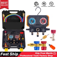 HVAC Manifold Gauge Set for R22/R410a/R134a Refrigerant, 3 Way AC Refrigerant Gauges Set