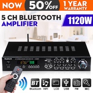 220V  4 ohm 5CH Bluetooth4.0 Stereo AV Surround Amplifier+RC karaoke Cinema