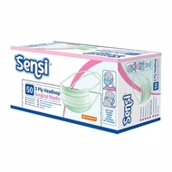 Sensi Masker Hijab Headloop / Masker Muka 3Ply SENSI 1 BOX 50 Pcs Mask