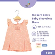 We Bare Bears 6-24M Set Baju Bayi / Baby Girl Newborn Infant Fashion Clothing Knit Dress Sleeveless 